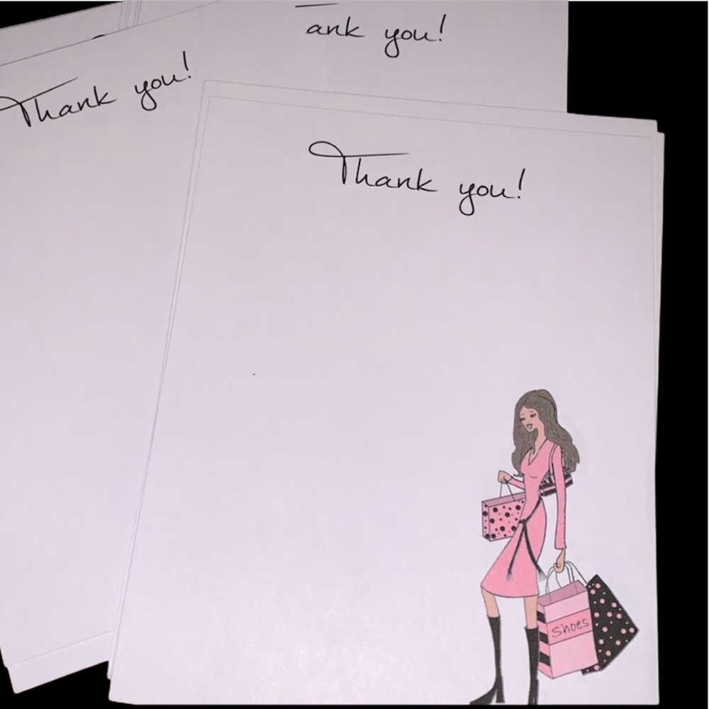 Shopping Diva Handmade note cards my illustration